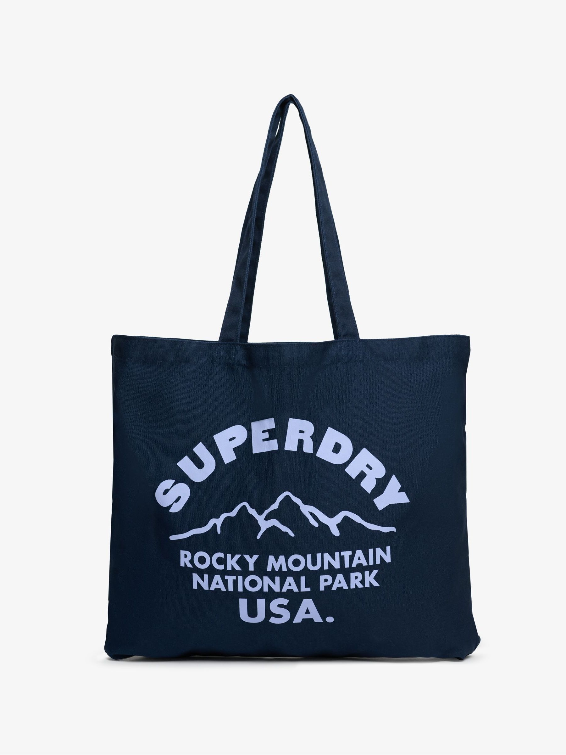 Superdry Blue 100% Cotton Tote Bag