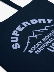 Superdry Blue 100% Cotton Tote Bag - Image 4 of 5