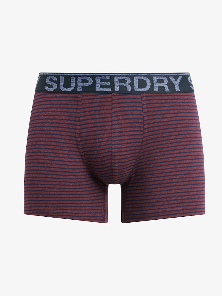 Superdry Blue Boxers 3 Pack - Image 2 of 8