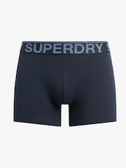 Superdry Blue Boxers 3 Pack - Image 3 of 8