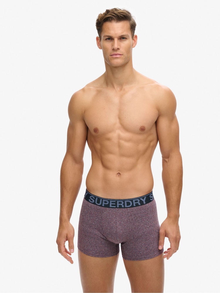 Superdry Blue Boxers 3 Pack - Image 8 of 8