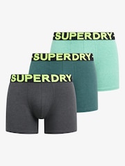 Superdry Green Boxers 3 Pack - Image 1 of 6