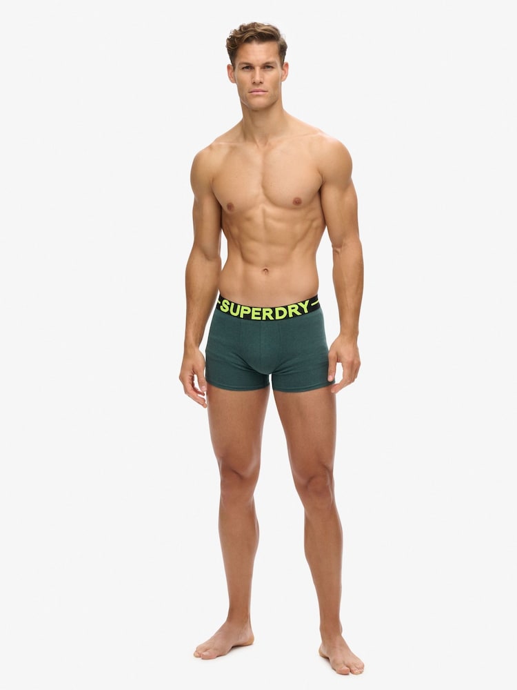 Superdry Green Boxers 3 Pack - Image 6 of 6