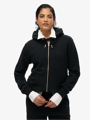 Superdry Black Essential Logo Zip Hoodie - Image 1 of 1