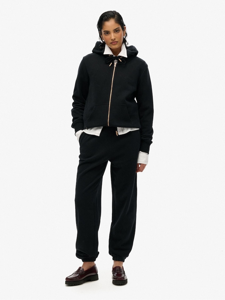 Superdry Black Essential Logo Zip Hoodie - Image 2 of 3