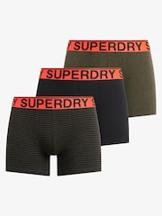 Superdry Green Boxers 3 Pack - Image 1 of 6
