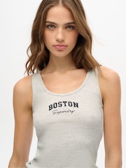 Superdry Grey Light Athletic Essential Graphic Vest Top - Image 2 of 3