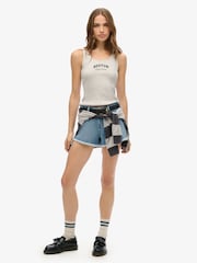 Superdry Grey Light Athletic Essential Graphic Vest Top - Image 3 of 3