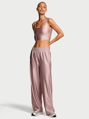 Victoria's Secret French Mauve Pink VSX GlossyTech™ Wide Leg Trousers - Image 1 of 2