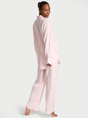 Victoria's Secret Angel Pink Eyelet Cotton Modal Long Pyjama Set - Image 2 of 2