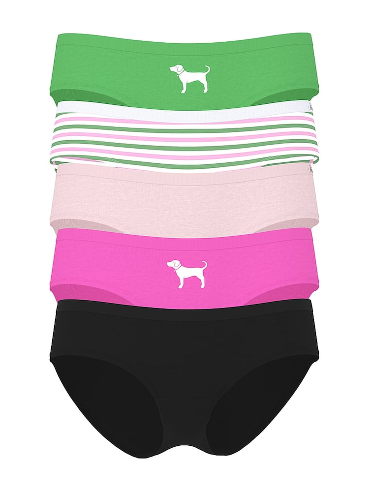 Victoria's Secret PINK White Hipster 5 Pack Knickers - Image 1 of 2