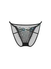 Victoria's Secret Siren Black Bikini Sequin Embroidery Knickers - Image 3 of 4