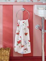 Cath Kidston Floral Rose and Bows 100% Cotton Velour Printed Towel - Image 2 of 7