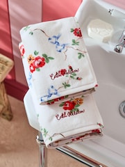 Cath Kidston Floral Rose and Bows 100% Cotton Velour Printed Towel - Image 3 of 7