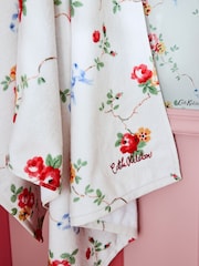 Cath Kidston Floral Rose and Bows 100% Cotton Velour Printed Towel - Image 5 of 7