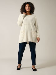 Evans Cream Seam Detail Jumper - Image 2 of 6