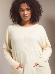 Evans Cream Seam Detail Jumper - Image 4 of 6