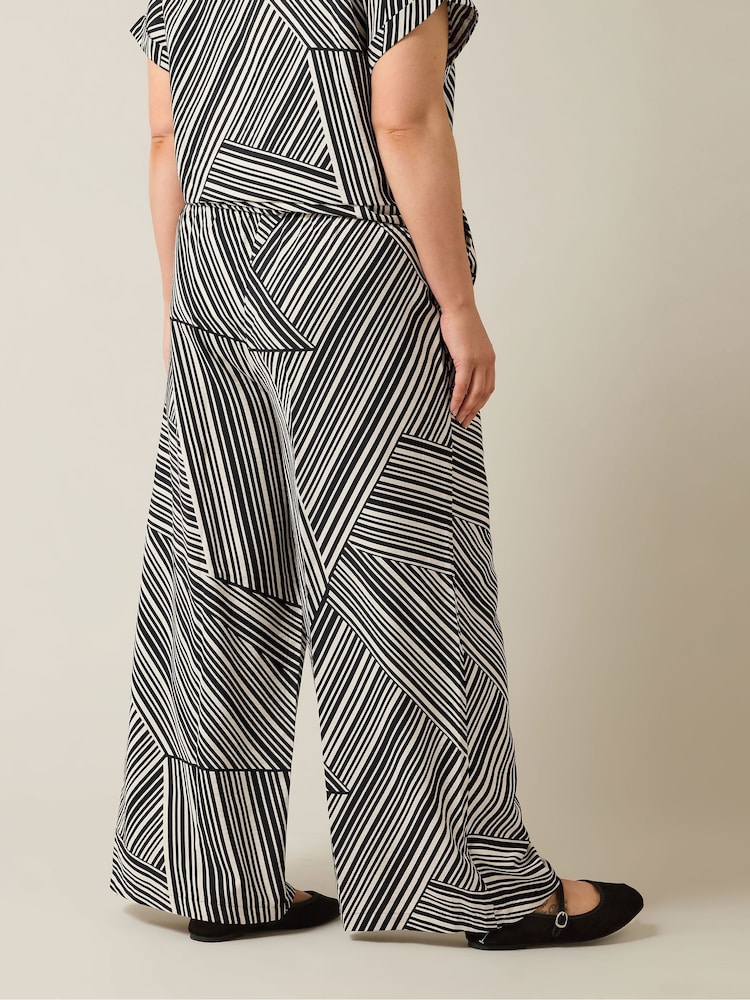 Evans Striped Air Flow Black Trousers - Image 2 of 5