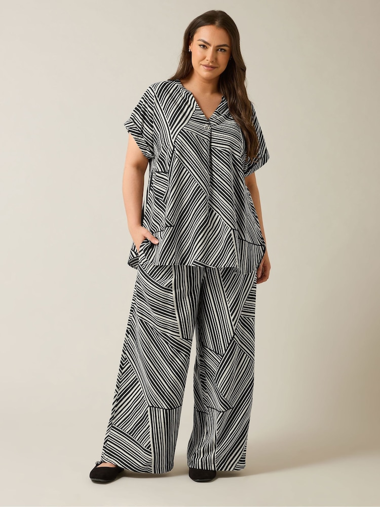 Evans Striped Air Flow Black Trousers - Image 3 of 5