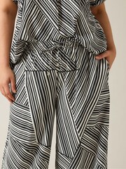 Evans Striped Air Flow Black Trousers - Image 4 of 5