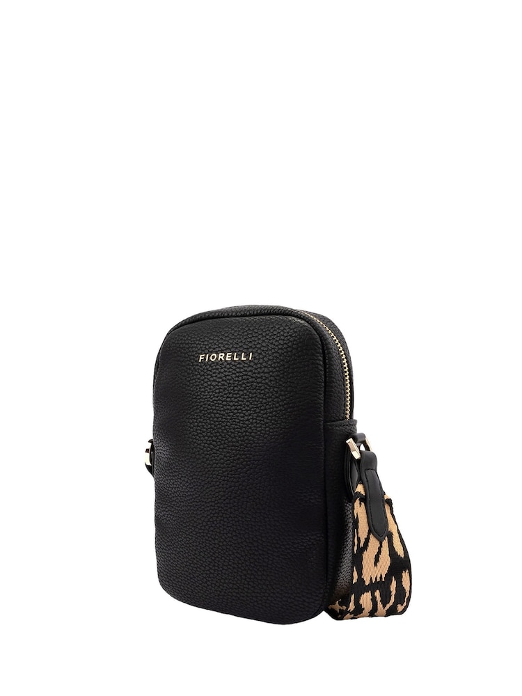 Fiorelli Effie Webbed Phone Cross-Body Black Bag - Image 2 of 4