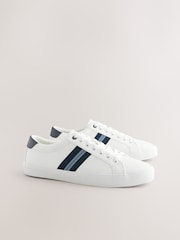 White Side Stripe Smart Casual Trainers - Image 4 of 7