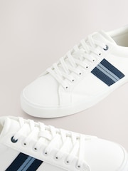White Side Stripe Smart Casual Trainers - Image 5 of 7