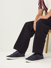 Navy Side Stripe Smart Casual Trainers - Image 1 of 1