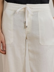 Lauren Ralph Lauren Jovonie Wide Leg Linen Blend Trousers - Image 6 of 8