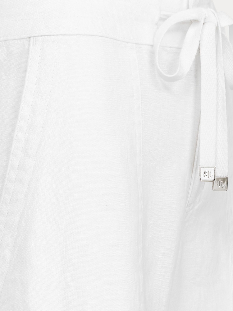 Lauren Ralph Lauren Jovonie Wide Leg Linen Blend Trousers - Image 8 of 8