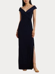 Lauren Ralph Lauren Navy Leondias Sleeveless Gown 100% Cotton Dress - Image 7 of 9