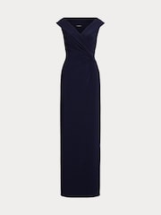 Lauren Ralph Lauren Navy Leondias Sleeveless Gown 100% Cotton Dress - Image 8 of 9