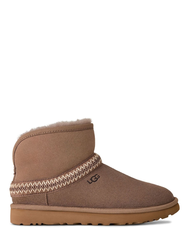 UGG Mink Brown Mini Classic Crescent Boots - Image 1 of 6