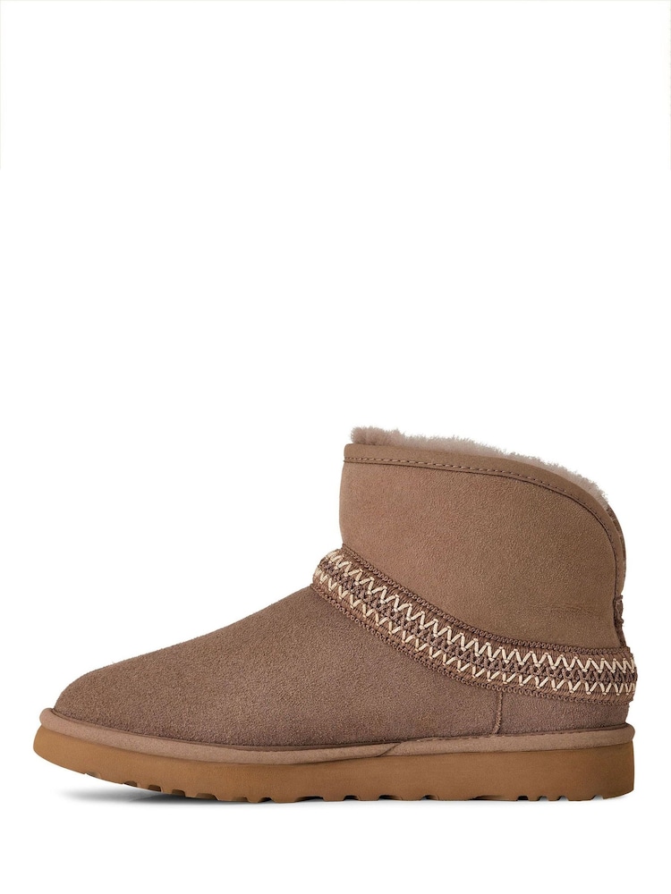 UGG Mink Brown Mini Classic Crescent Boots - Image 2 of 6