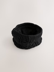 Black Cable Knit Snood (1-16yrs) - Image 1 of 3