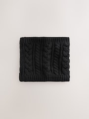 Black Cable Knit Snood (1-16yrs) - Image 2 of 3