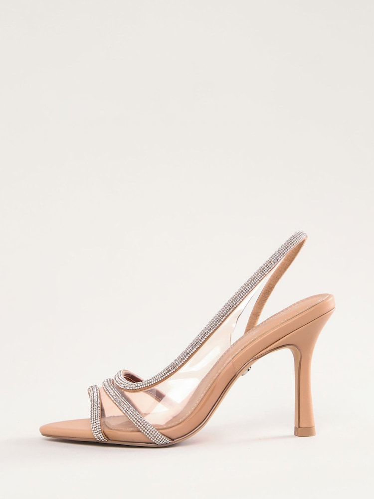 Lipsy Nude Embellished DOrsay Court Shoes - Image 5 of 5