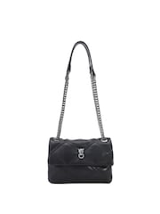 Moda in Pelle Small Ellie Quilted Cross-Body Black Bag - Image 1 of 4