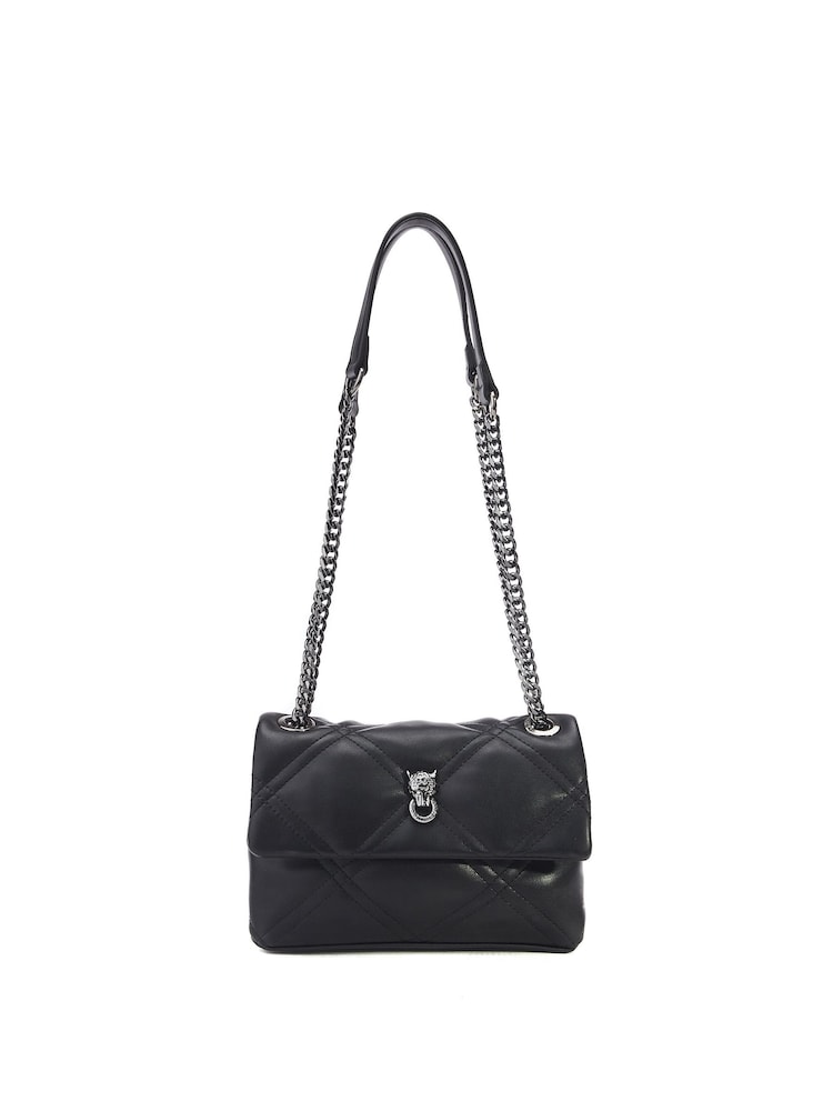 Moda in Pelle Small Ellie Quilted Cross-Body Black Bag - Image 1 of 4