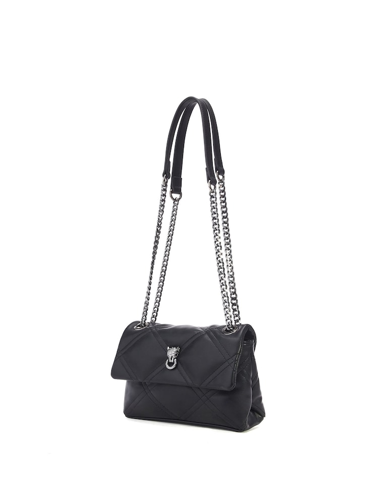 Moda in Pelle Small Ellie Quilted Cross-Body Black Bag - Image 2 of 4