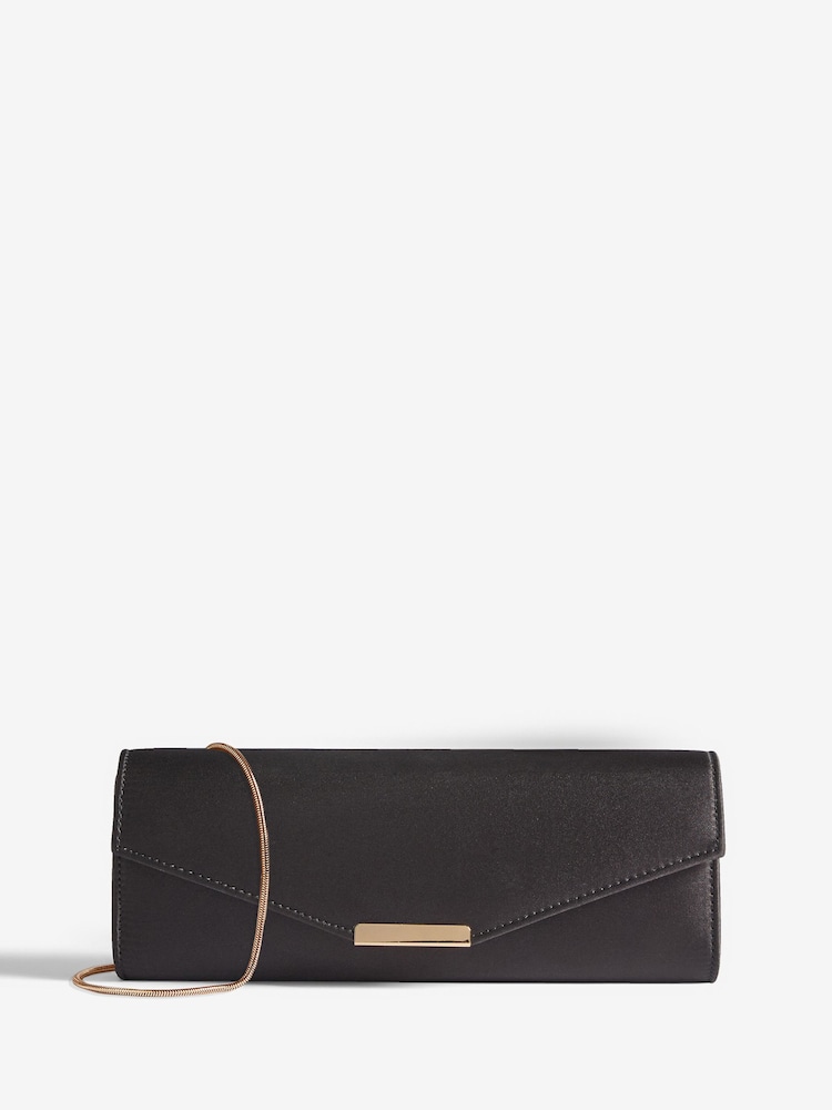 Lipsy Black Clutch Bag - Image 1 of 6 Lipsy Black Clutch Bag - Image 1 of 6