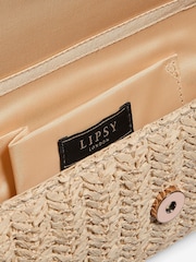 Lipsy Natural Raffia Slim Clutch Bag - Image 5 of 6