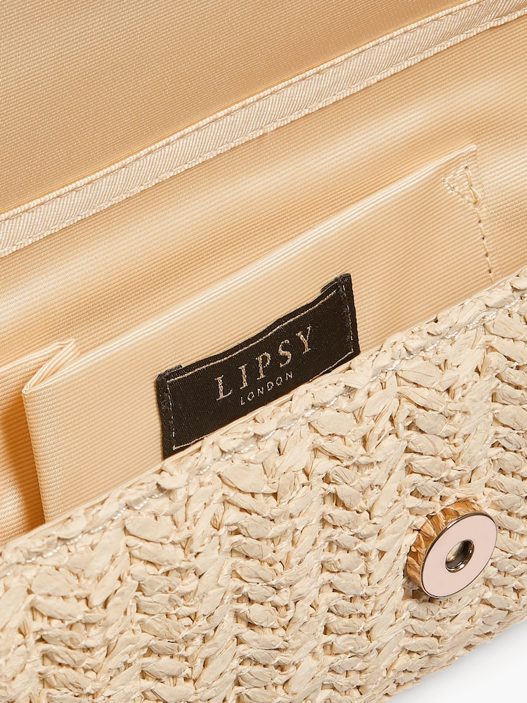 Buy Lipsy Natural Raffia Clutch Bag from the Next UK online shop