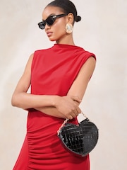 Lipsy Black Love Heart Cross-Body Bag - Image 2 of 6