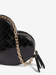 Lipsy Black Love Heart Cross-Body Bag - Image 4 of 6