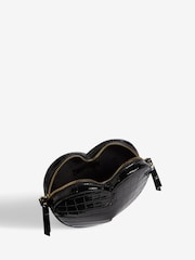Lipsy Black Love Heart Cross-Body Bag - Image 5 of 6