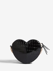 Lipsy Black Love Heart Cross-Body Bag - Image 6 of 6