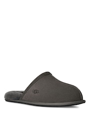 UGG Grey Faux Fur Lined Scuff Slippers - Image 1 of 6