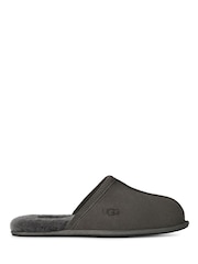 UGG Grey Faux Fur Lined Scuff Slippers - Image 2 of 6