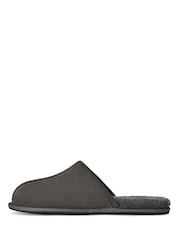 UGG Grey Faux Fur Lined Scuff Slippers - Image 3 of 6